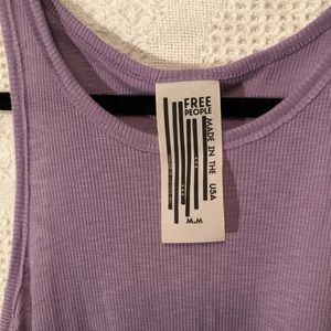 FP lavender muscle tank, high neck w low sides